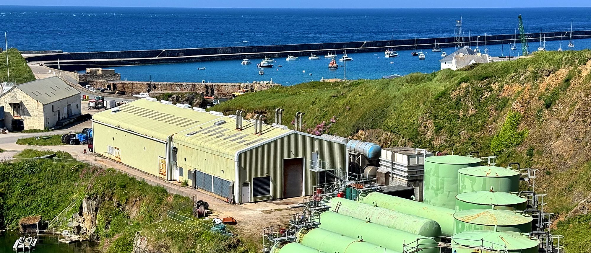 Island power station beside the harbour